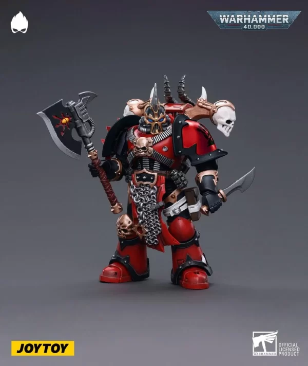 JOYTOY - Warhammer 40K Action Figure 1/18 Scale Chaos Space Marines Red Corsairs Exalted Champion Gotor the Blade