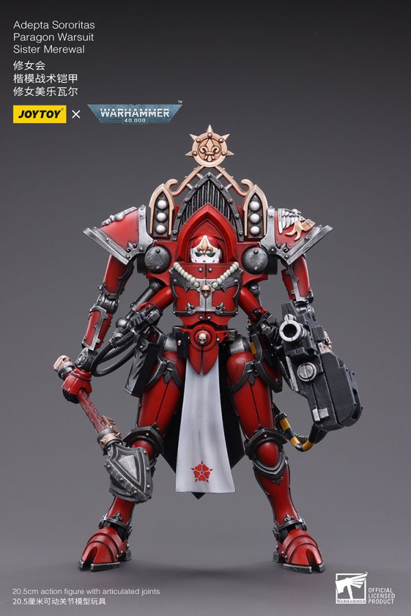 JOYTOY Warhammer 40K Action Figure 1/18 Scale Adepta Sororitas Order of the Bloody Rose Paragon Warsuit Sister Merewal